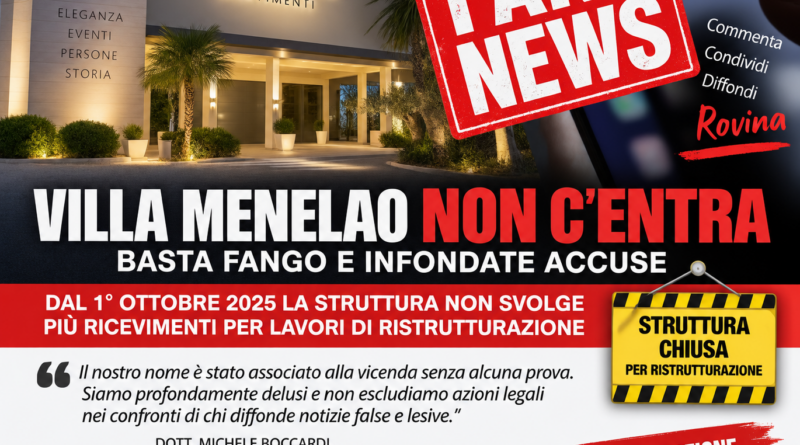 Turi, il veleno delle fake news: “Villa Menelao non c’entra nulla”. Boccardi: «Basta fango, valuteremo azioni legali»